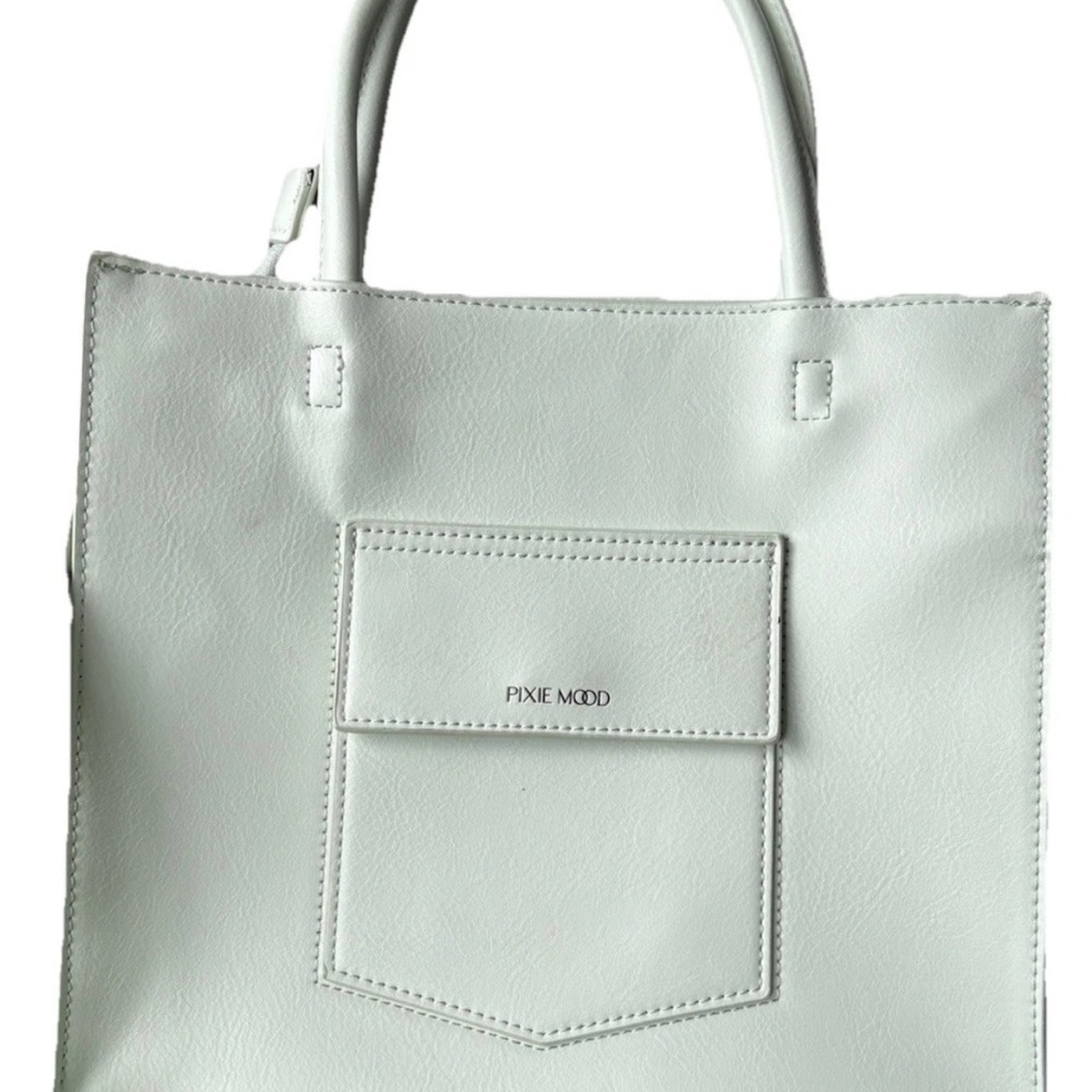 Pixie Mood White Structured Tote With Minimalist … - image 1